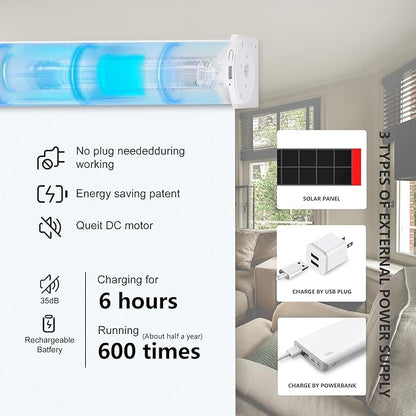 Bringnox Motorized Blinds with Remote,100% Blackout Smart Roller Blinds Compatible with Apple Homekit Google Home and Alexa Via HUB,and Customized (Vinyl White-12)