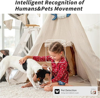 GBIUT Indoor Camera 5G&2.4G WiFi Cameras for Home Security Instant 911 Alert, 360° Pan/Tilt Baby Monitor/Dog/Pet Camera AI Motion Detection Night Vision, Speaker, US Cloud Storage (1-Pack)