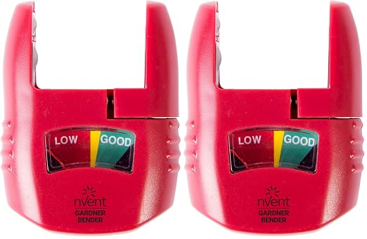 Gardner Bender GBT-3502 Household Analog Battery Tester, Extendable Arm, Easy Read Indicator, Tests: AA/AAA/C/D 9V / 1.5 V Button Cell/N Batteries, (Replaces GBT-502A) Red (Pack of 2)