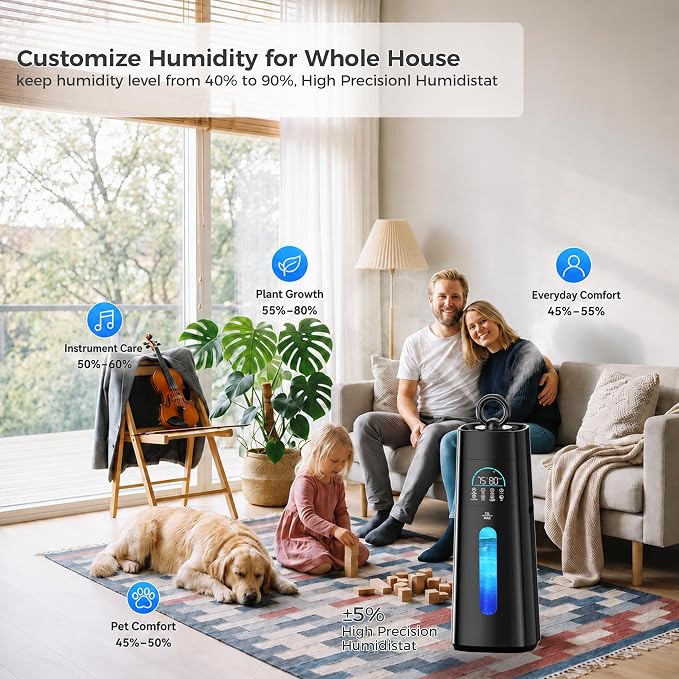 Humidifiers for Bedroom,15L/3.96 Gal 800 sq.ft, Cool Mist Humidifier Large Room with 350mL/H Spray Output for Home, Office, Plants, Warehouse, House