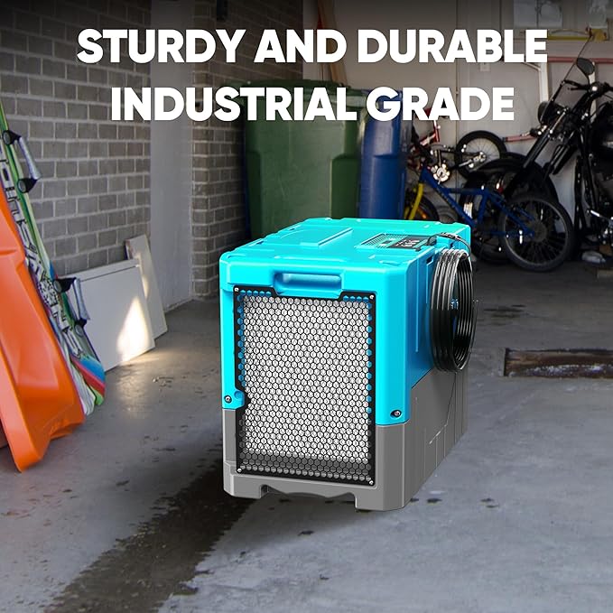 190PPD Commercial Dehumidifier with Pump for Basement-6000Sq.Ft. Warehouse, Large Space Crawl Space Dehumidifier for Efficient Water Damage Restoration-Auto Defrost, Memory Starting, 2026-Blue