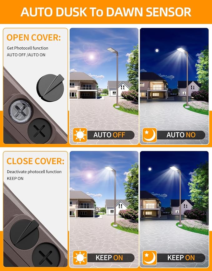 3 Pack LED Parking Lot Light 320W 256W 192W Adjustable, UL Listed 5700K 5000K 4500K Tunable, 48000LM Commercial Street Area LED Shoebox Light with Photocell, AC100-277V