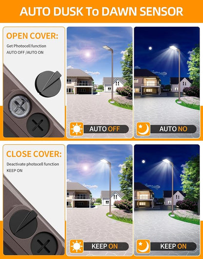 9 Pack LED Parking Lot Light 350W 280W 210W Adjustable, ETL Listed LED Shoebox Lights 5700K 5000K 4500K Tunable, 52500LM Commercial Street Area Light with Photocell, IP65, AC100-277V