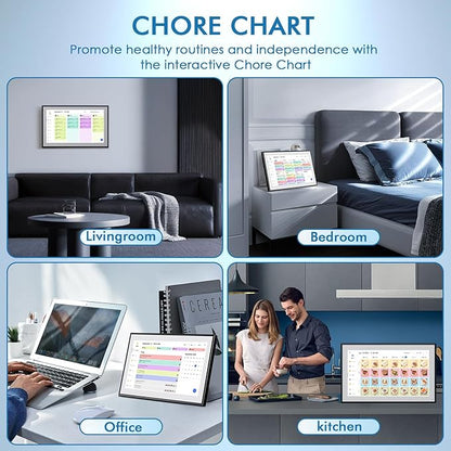 Calendar Digital 15.6 Inch Electronic Calendar&Chore Chart, 1920 * 1080P IPS Touchscreen Wall Smart Weekly and Monthly Planner for Family Black Gift for Mother mom Women