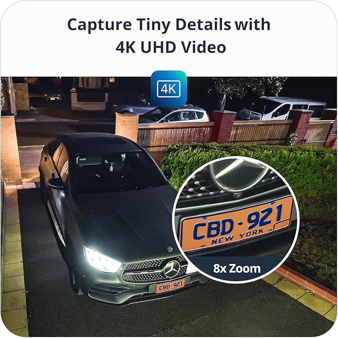 4K Security Cameras Wireless Outdoor/Indoor, Battery Cameras for Home Security, No Monthly Fees, 32G Local Storage, Advanced AI, Color Night Vision, 2-Way Audio, Waterproof, 2.4Ghz WiFi