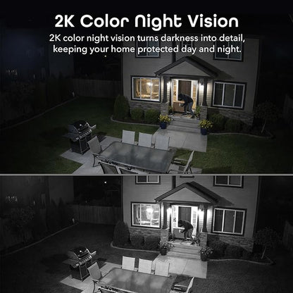 Geeni Lighthawk Smart Floodlight Camera - 3MP Ultra-HD Video, 1800 Lumens, Motion-Activated Security Light, Two-Way Audio, & Built-in Siren - Hardwired Outdoor Surveillance - Dual-Band 2.4/5GHz Wi-Fi