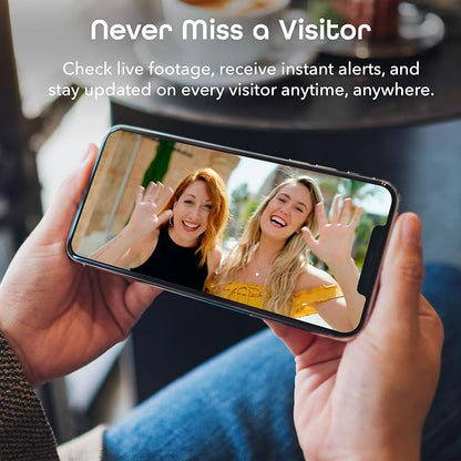Geeni Smart Video Doorbell, 1080p HD, Night Vision, Wired Installation
