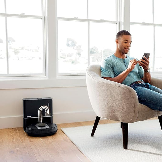 SHARK AV2501AE AI Robot Vacuum with XL HEPA Self-Empty Base, Bagless, 60-Day Capacity, LIDAR Navigation, Perfect for Pet Hair, Compatible with Alexa, Wi-Fi Connected Black, RV2502AE (Renewed)