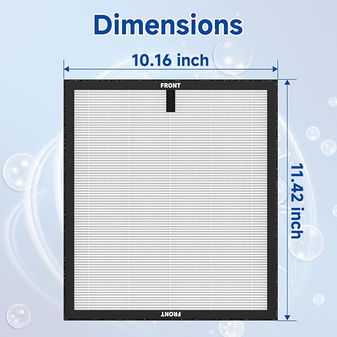 4 Pack HAP-603/HAP-603WF Replacement Filter Fit for ECOSELF Air Purifier Filter Replacement for ECOSELF HAP603 / HAP603WF Air Purifier, for Home Large Room with Smart Mode, # RFHAP603 White