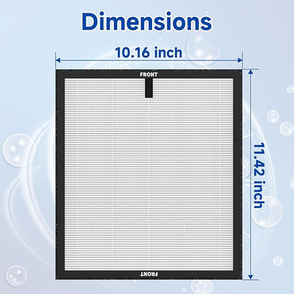 4 Pack HAP-603/HAP-603WF Replacement Filter Fit for ECOSELF Air Purifier Filter Replacement for ECOSELF HAP603 / HAP603WF Air Purifier, for Home Large Room with Smart Mode, # RFHAP603 White
