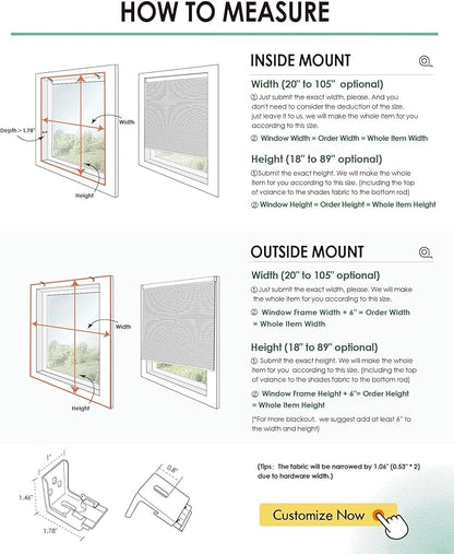 Yoolax Motorized Cellular Shades Compatible with Alexa, Blackout Motorized Blinds with Remote Smart Honeycomb Shades for Indoor Windows, Automatic Blinds Custom Size (Pearl)