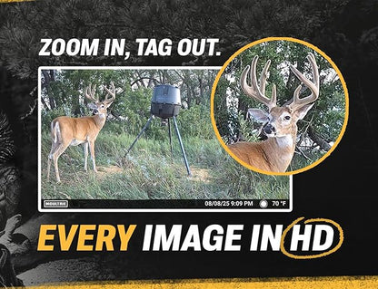 Moultrie Edge 3 Cellular Trail Camera with 3.4W Solar Kit - 40MP HD Photo Capture - 1080p Low-Glow Flash - GPS - Multi-Carrier Auto-Connect - Built-in Memory - 0.5s Trigger Speed - AI Buck Detection