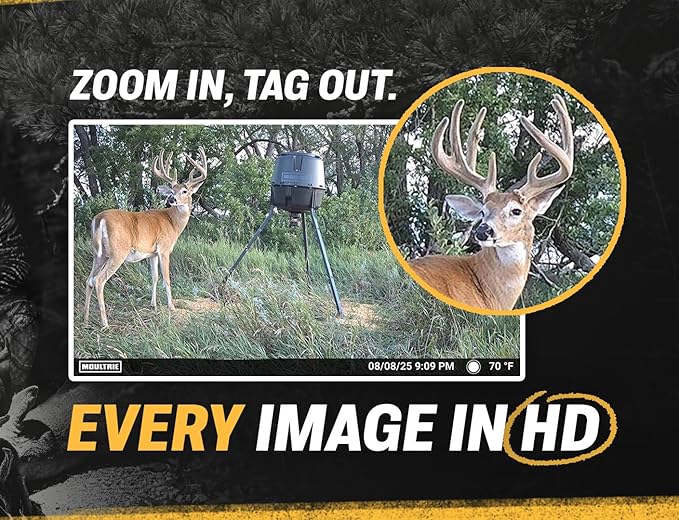 Moultrie Edge 3 PRO Cellular Trail Camera - 50MP Image Sensor - 1440p QHD Video with Audio - AI Buck Detection - GPS - 0.3s Trigger - No-Glow Flash