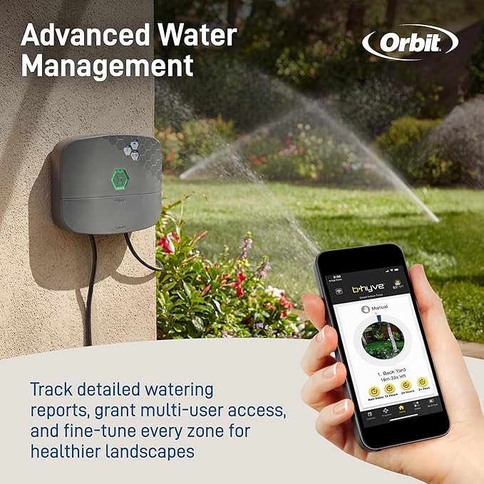 Orbit B-hyve XR Smart Sprinkler Timer - 16-Zone - WiFi-Enabled Indoor/Outdoor Irrigation Controller - App Control - Weatherproof Watering System - Multi Zone - Custom Programs - 57995