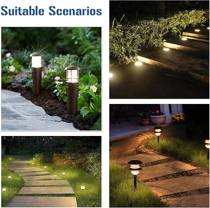 T5 T10 Wedge Base LED Landscape Bulbs 2700K, 12V Landscape Path Light 25W Equivalent, 200LM, T10 LED Bulb for Garden Path, Deck, Walkway, Lawn Light, 1 Pack