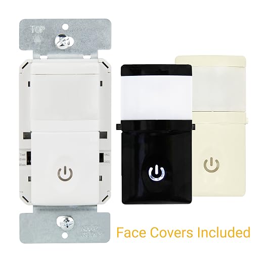 ENERLITES Motion Sensor Switch with LED Backlight, PIR Sensor, Motion Sensor Closet Light, 500W, 4A, Neutral Wire Required, HMOS