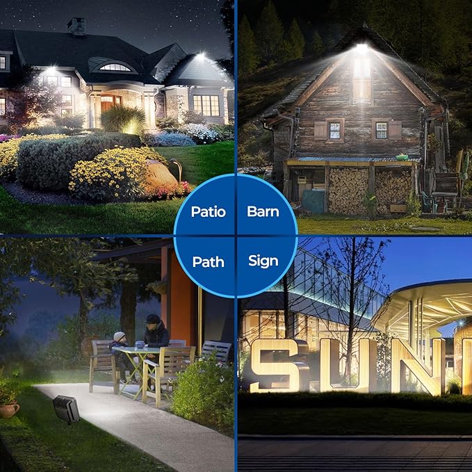CINOTON 100W LED Flood Lights Outdoor, 14000LM IP65 Waterproof Security Wall Pack Lighting Fixture with 180° Knuckle for Court Porch Patio Garage 5000K Daylight AC100-277V 1 Pack