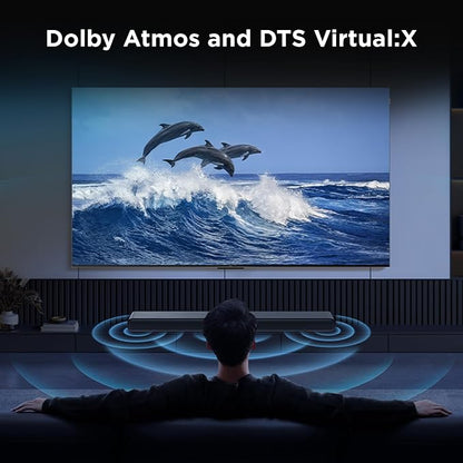 TCL S45H 2.0 Sound Bar for Smart TV | Dolby Atmos DTS:X Auto Room Calibration| 100W Power Wireless Bluetooth Home Theater Audio | App & Remote Control | Latest Model