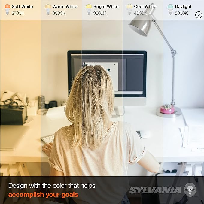 LEDVANCE Sylvania LED Flood BR30 Light Bulb, 65W = 8W, 10 Year, 650 Lumens, Dimmable, 5000K, Daylight (42289) (Pack of 6)