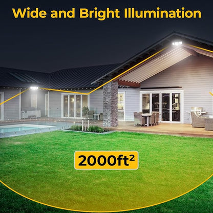 Solar Motion Sensor Lights, Remote Control, 3 Modes, 2 Pack