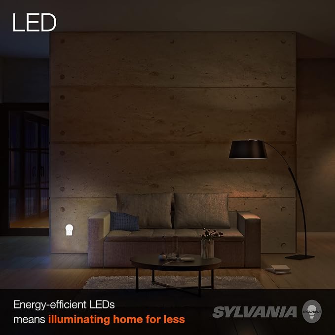 LEDVANCE Sylvania LED Night Light with Dual USB Ports, 22 Year, Dusk to Dawn, Frosted Finish, 3000K, Warm White - (Pack of 1)(65005)