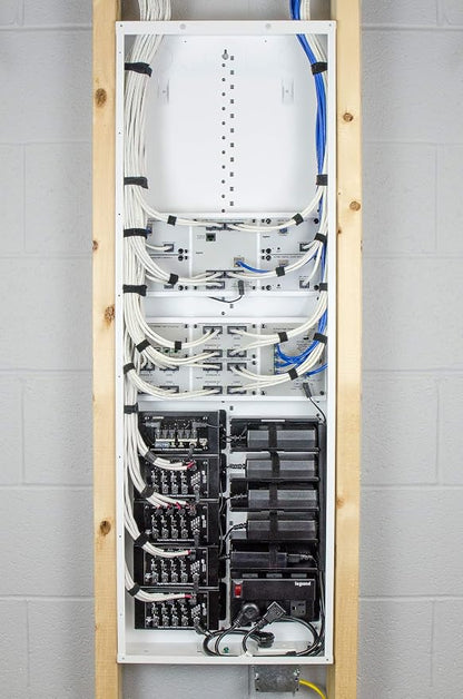 On-Q 42" Structured Media Enclosure with Hinged Cover Lock, 20 Gauge CRS, Versatile Mounting