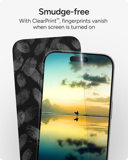 ZAGG Glass Elite Privacy 360 Screen Protector for Apple 17e/ 16e/ 14/13/ 13 Pro - Four-Way Privacy Filter, 5X Tougher, Anti-Fingerprint Technology, InvisibleShield, Easy to Install