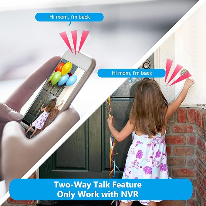 4K 8MP Turret POE IP Camera Outdoor Compatible with Ⲏіkconnect/ iVMS4200/ Guarding Vision, Smart IR and White Light Night Vision, Metal Casing Waterproof IP67, Support 512Gb SD Card(NOT Included)