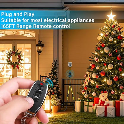 AC110-250V/20A Remote Power Switch,Dual Y Splitter Multi-Function Socket