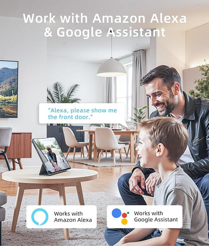 3MP Camera Doorbell Camera Wireless Video Doorbell 2K HD- No Subscription Required, Free Human Motion Detection, Package Detection, Battery Powered, Works with Alexa &Google Assistant,2.4GHz WiFi Only