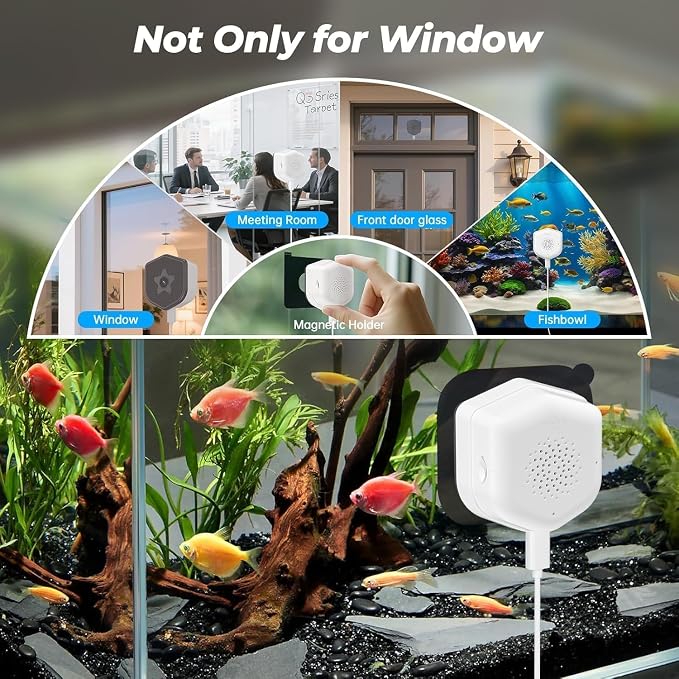 2K Window Security Camera, 2.4GHz & 5GHz WiFi Indoor Window Cameras for Home Security with Color Night Vision, AI Event Detection with Smart Search, No Drill Window Camera for Apartment (2Pcs)