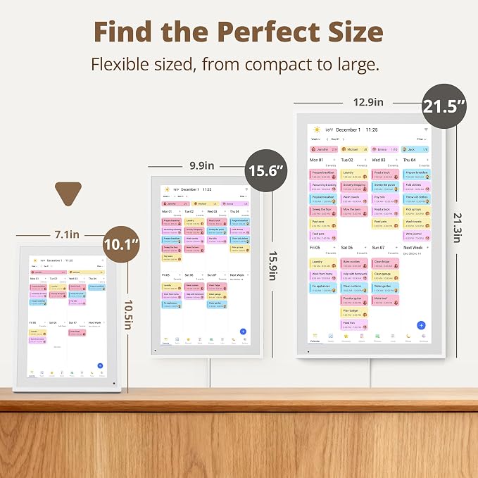 10.1" Digital Calendar Chore Chart – 1080P Full HD Interactive Touchscreen, Smart Family Planner, Hearth Display Digital Wall & Desk Mountable for Seamless Scheduling