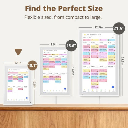 10.1" Digital Calendar Chore Chart – 1080P Full HD Interactive Touchscreen, Smart Family Planner, Hearth Display Digital Wall & Desk Mountable for Seamless Scheduling
