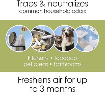 Hamilton Beach TrueAir Plug-Mount Odor Eliminator with Carbon Filter + Green Mountain Scent Cartridge, Common Household-Tobacco, Pet, Bathroom, Trash, On/Off Fan (04530GM) (Pack of 4)