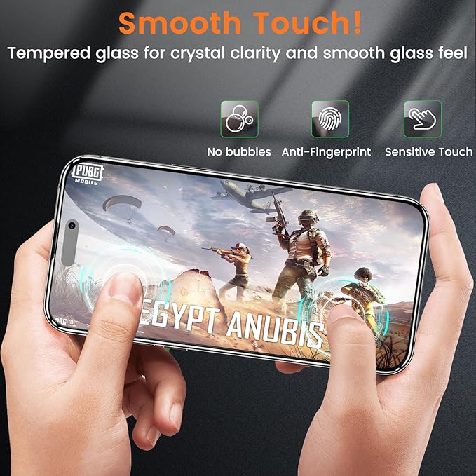 Lesakit 4 Pack Privacy Screen Protector for iPhone 17 Pro 6.3-Inch with 4 Pack Camera Lens Protector, Anti Spy Tempered Glass Film 9H Hardness Bubble Free Case Friendly