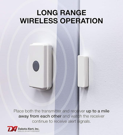 Dakota Alert UTDCR-4000 Wireless Doorbell & Mailbox Alert System, 1-Mile