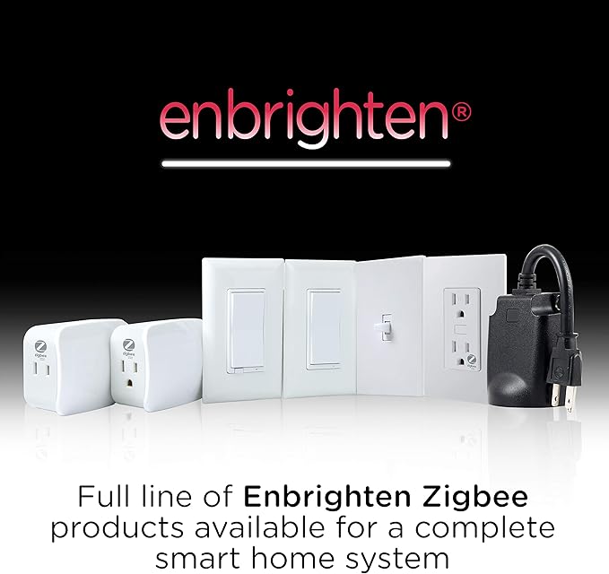 Enbrighten Zigbee Smart Light Switch, QuickFit & SimpleWire, Pairs Directly with Echo Show 10, Echo Studio