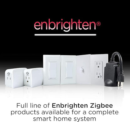 Enbrighten Zigbee Smart Light Switch, QuickFit & SimpleWire, Pairs Directly with Echo Show 10, Echo Studio
