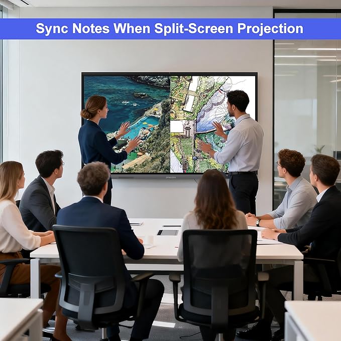 75" 4K Smart Board,Google EDLA Certified with 50MP AI Camera,40-Point Touch Digital Whiteboard,Android 14, 8+128GB,SmartBoard for Classroom Office Home（Wall Mount Included） (75 Inch)