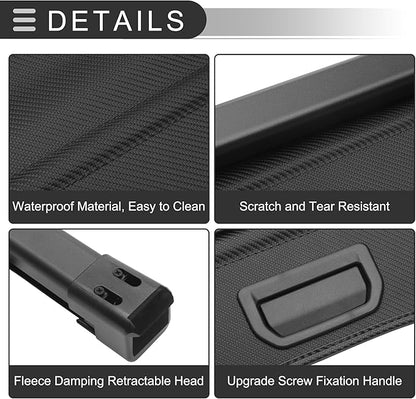 Motoforti Car Trunk Retractable Cargo Cover for Honda CRV 2012-2016 Rear Trunk Parcel Shelf Luggage Security Shield Shade, Canvas, Black Carbon Fiber Pattern