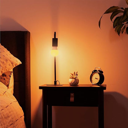 2 Amber Light Bulbs for Sleep I 1800K Warm Light Bulbs for Bedside Lamp I 7W E26 Led Bulb (60W Equiv) Orange Led Lights for Bedroom Soft Warm Lighting I Dim Night Light for Kids Room Warm Light Lamp