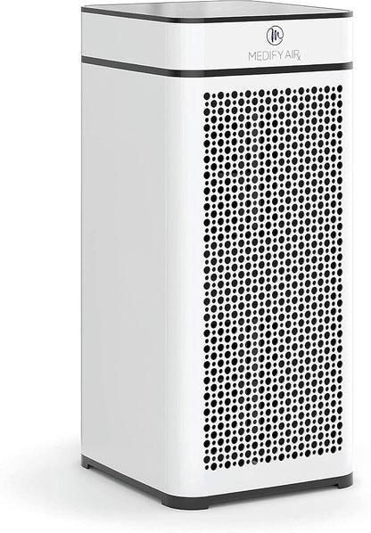 Medify MA-40 UV Light Air Purifier with True HEPA H14 Filter | 1,793 ft² Coverage in 1hr for Wildfires Smoke, Odors, Pollen, Pets | Quiet 99.9% Removal to 0.1 Microns | White, 1-Pack