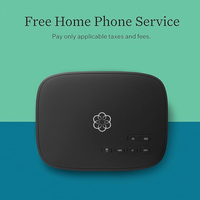 Ooma Telo VoIP with 3 HD3 Handsets Complete Home Phone System for Unlimited Nationwide Calling, Mobile App Access, and Robocall Blocking Affordable Landline Replacement