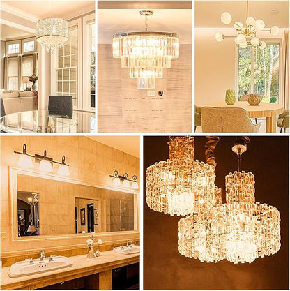 DiCUNO G9 LED Light Bulb 4W, 40W Halogen Replacement, Warm White 3000K, 450 Lumen, G9 Bi-Pin Ceramic Base Bulb, 120V, Non-dimmable, for Chandelier Lighting, Pendant Light, 6-Pack