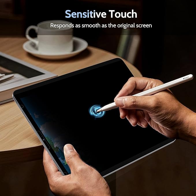 Peslv 4 Way Magnetic Privacy Screen Protector for iPad Air 5th 4th 10.9" & iPad Pro 11(2018-2022), Removable 360 Spy Private Filter, Anti Blue Light Glare Bubble-Free Black Security Protector