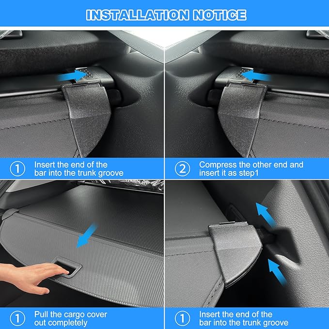 AUXKO Retractable Cargo Cover for Mazda CX-50 2026 2025-2023, Trunk Cargo Cover Luggage Security Shade Cover for 2026 2025 Mazda CX50 Shielding Shade Anti-Peeping Luggage Privacy Screen, Carbon Fiber