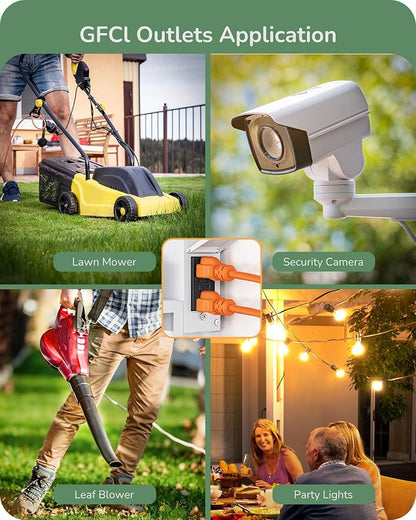 EDISHINE Motion Sensor Dusk to Dawn White Outdoor Porch Light with Outlet