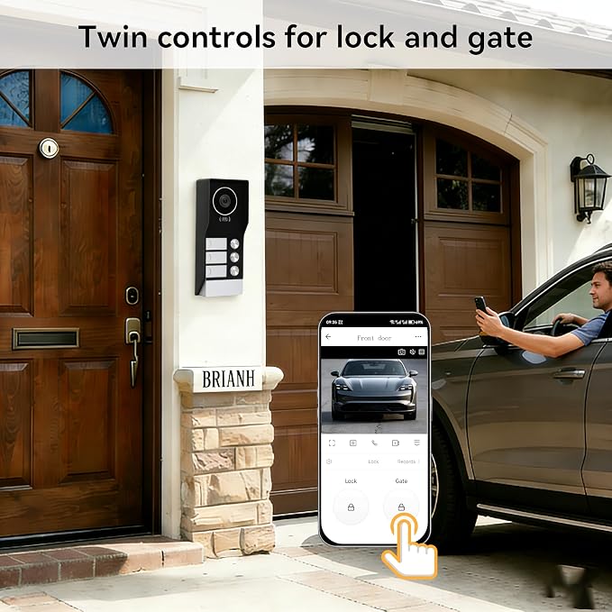 2-Wire 3-Family Smart Home Video Intercom System