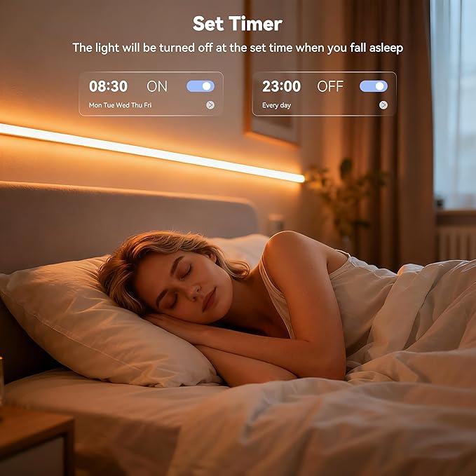 MIWISE RGB COB LED Strip Light 9.84ft/3m,Color Changing Dimmable Strip Light DC24V,Compatible with Alexa/Google Assistant/Tuya Multicolor Flexible Tape Light,for TV,Bedroom,Party DIY Decoration