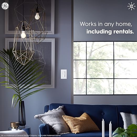 GE CYNC Smart Dimmer Light Switch, Wire-Free, Battery-Powered, Bluetooth and Wi-Fi Enabled (1 Pack)